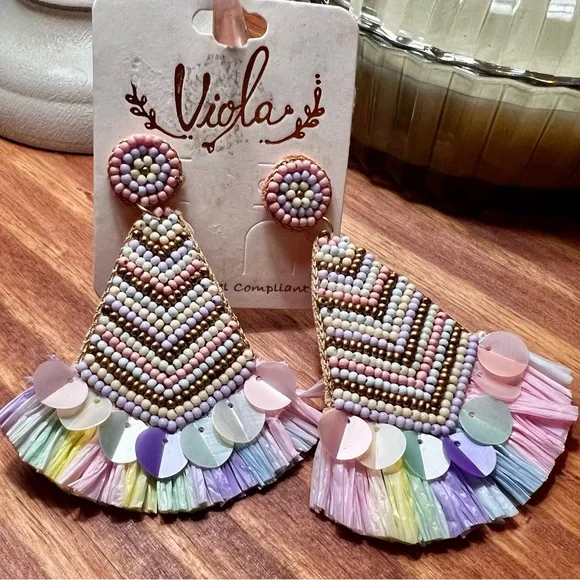 Fun Pastel Piñata Party Earrings - Picture 5 of 8